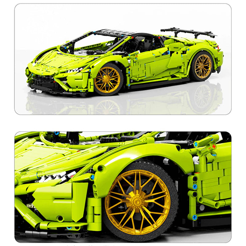 Italian Neon Green Sports Car - 3588pcs