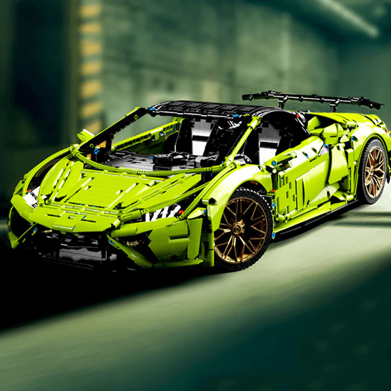 Italian Neon Green Sports Car - 3588pcs