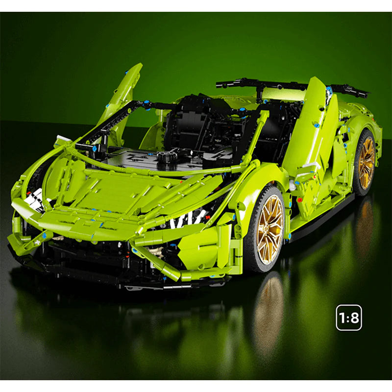 Italian Neon Green Sports Car - 3588pcs