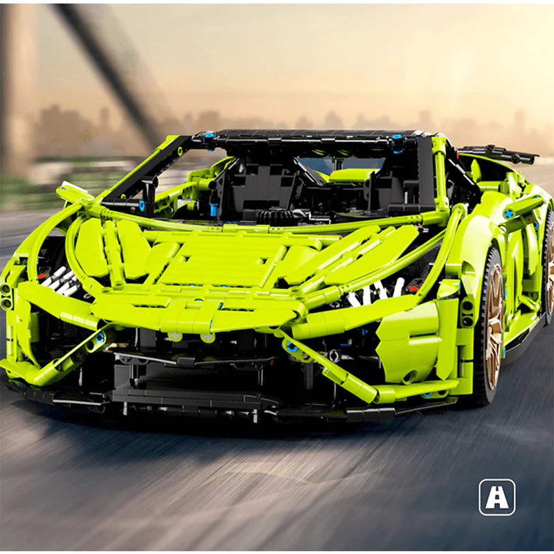 Italian Neon Green Sports Car - 3588pcs