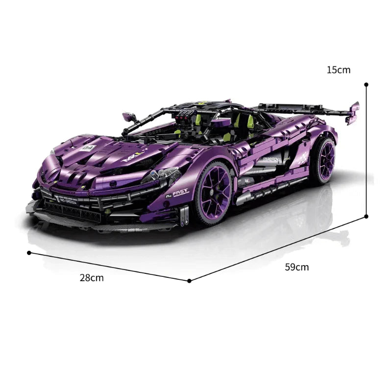 Super voiture de sport violette anglaise -3568 pièces