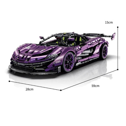 Super voiture de sport violette anglaise -3568 pièces