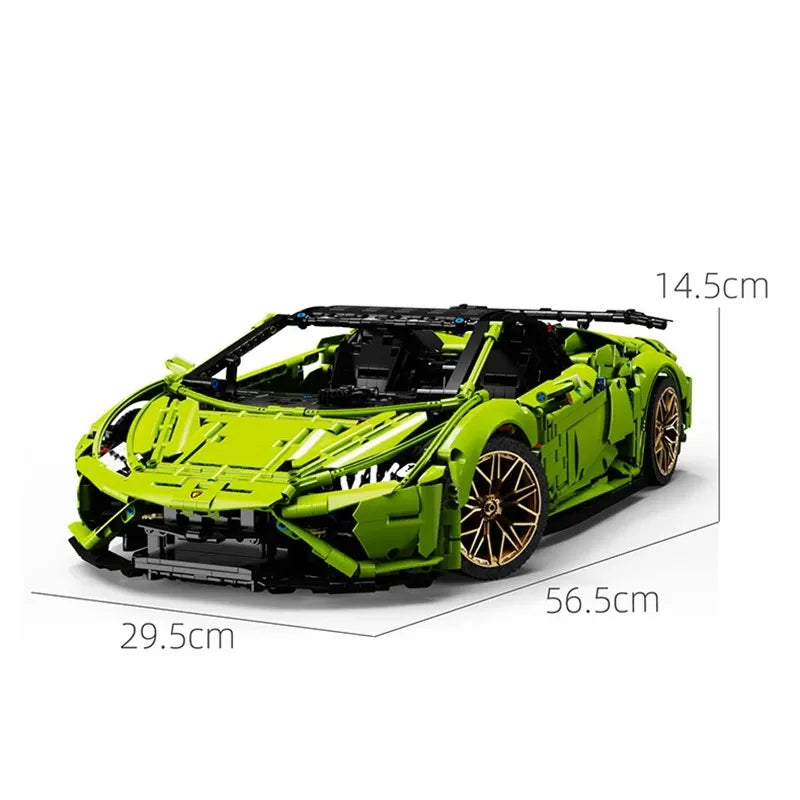 Italian Neon Green Sports Car - 3588pcs