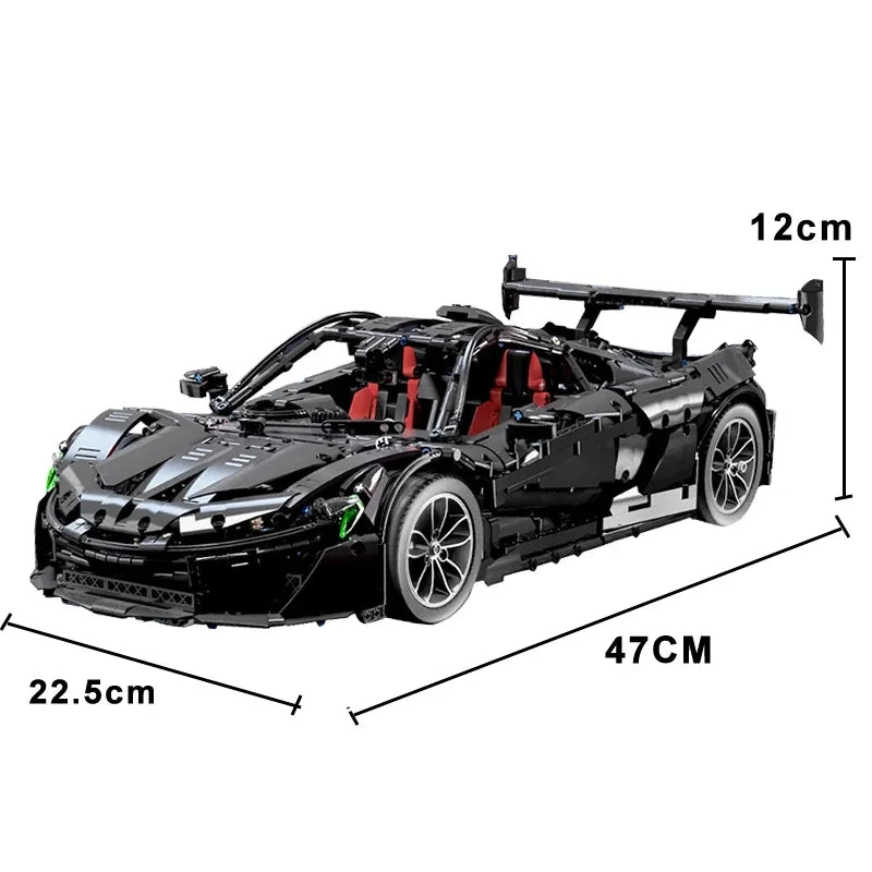 English Black Super Sport Car - 3677pcs