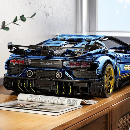 Italian Blue / Gold Super Sport Car - 3811pcs