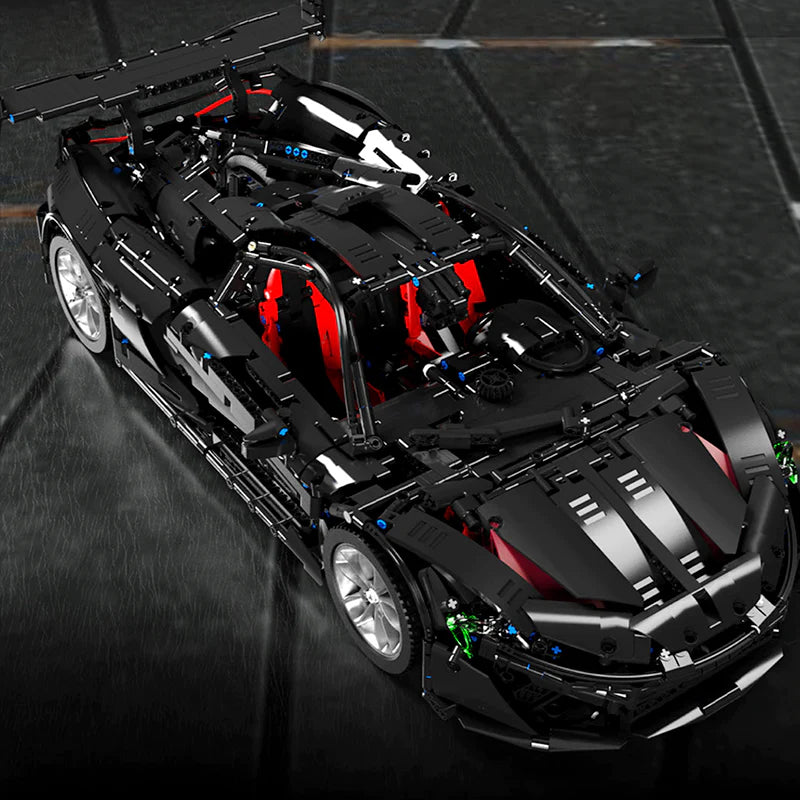 English Black Super Sport Car - 3677pcs