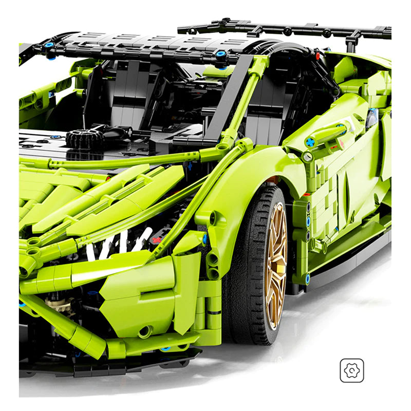 Italian Neon Green Sports Car - 3588pcs