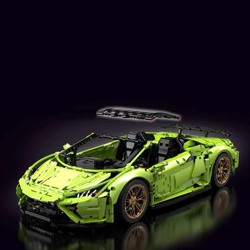 Italian Neon Green Sports Car - 3588pcs